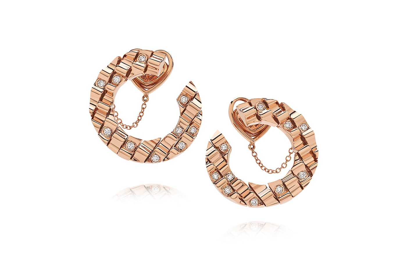 Luvor Sonora earrings in rose gold and diamonds