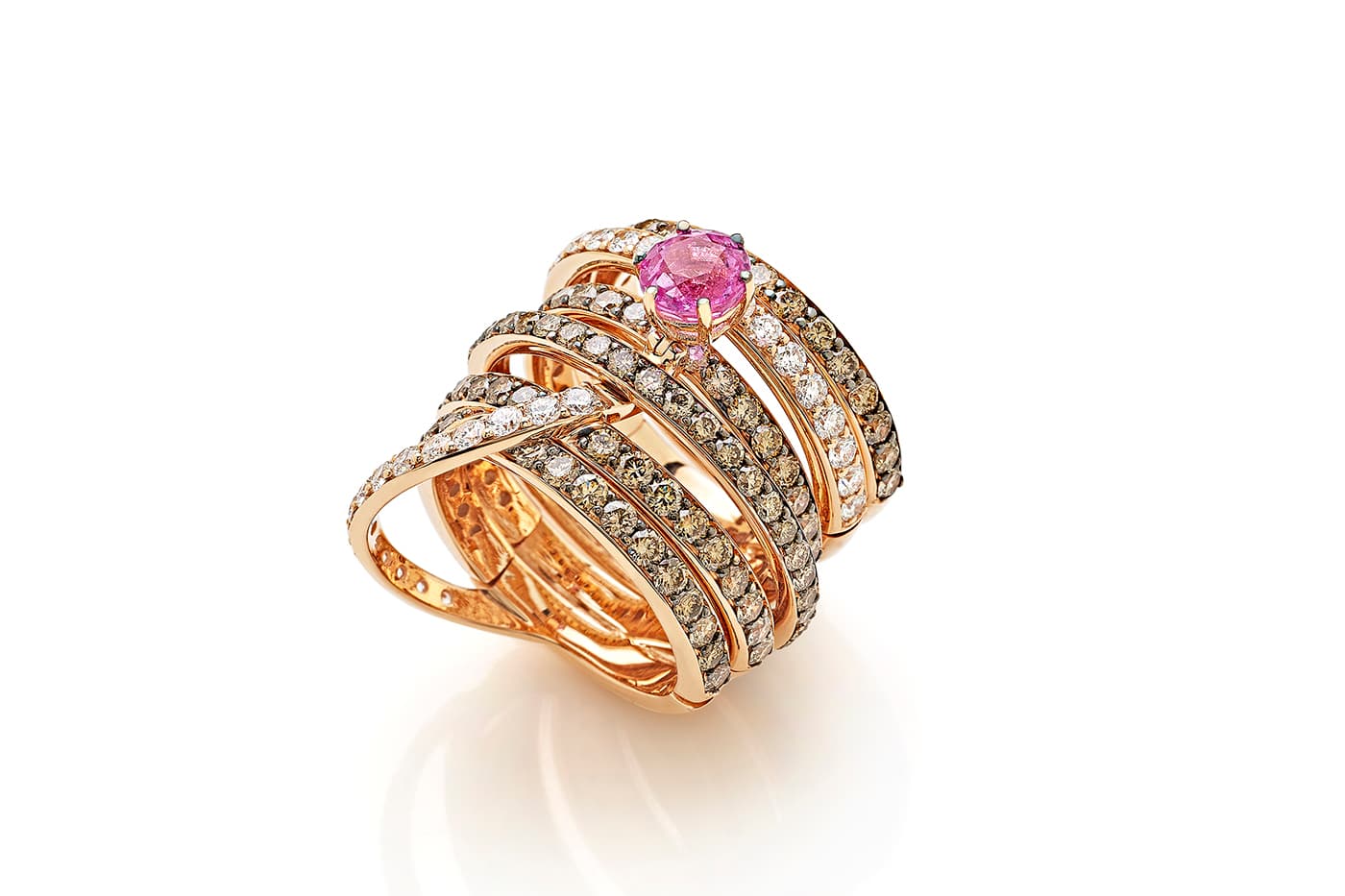  Luvor Carpe Diem pink sapphire and diamond ring
