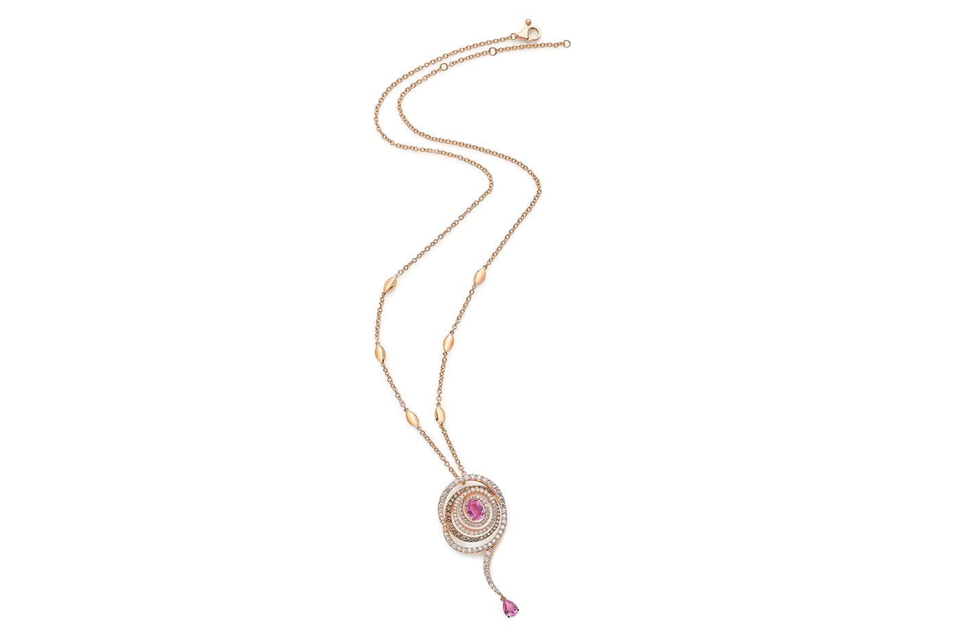  Luvor Carpe Diem pink sapphire and diamond necklace
