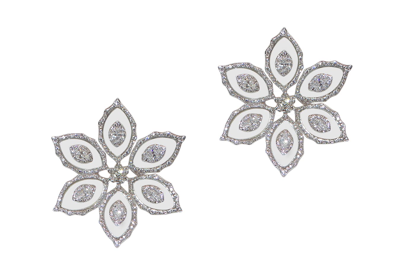  Bina Goenka diamond and sapphire glass earrings