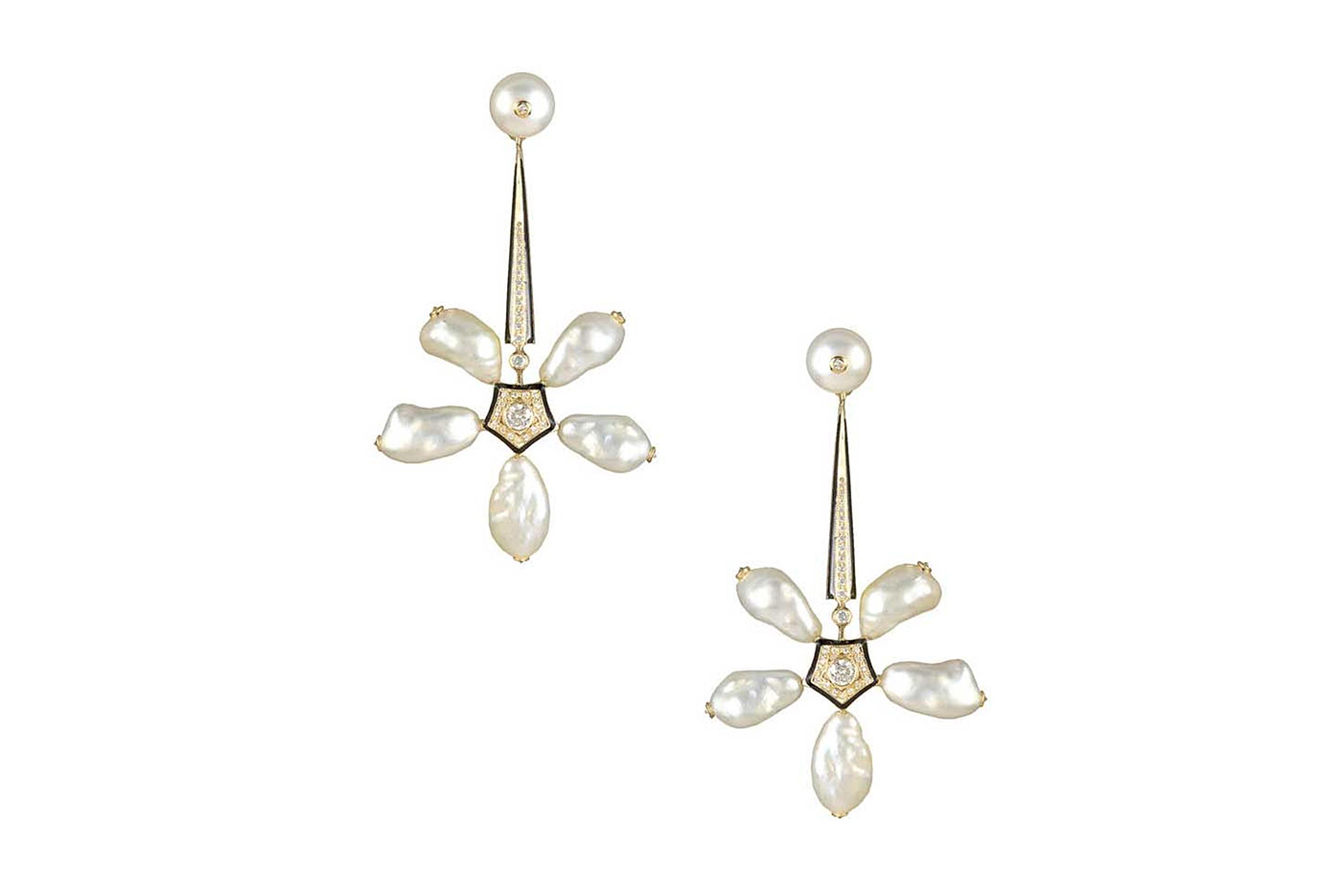  Hanut Singh Narcotic Jasmine natural pearl earrings
