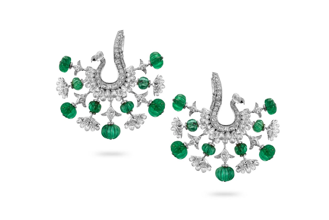  Sajjante emerald and diamond earrings