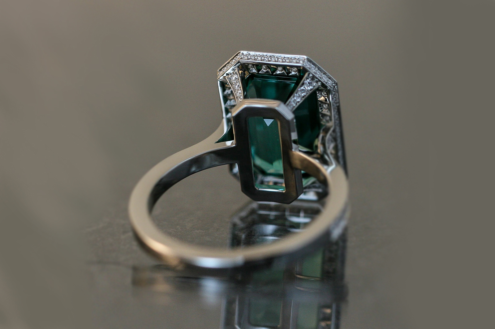  The Indicolite tourmaline is a magnificent teal blue and displays a mesmerising depth of colour