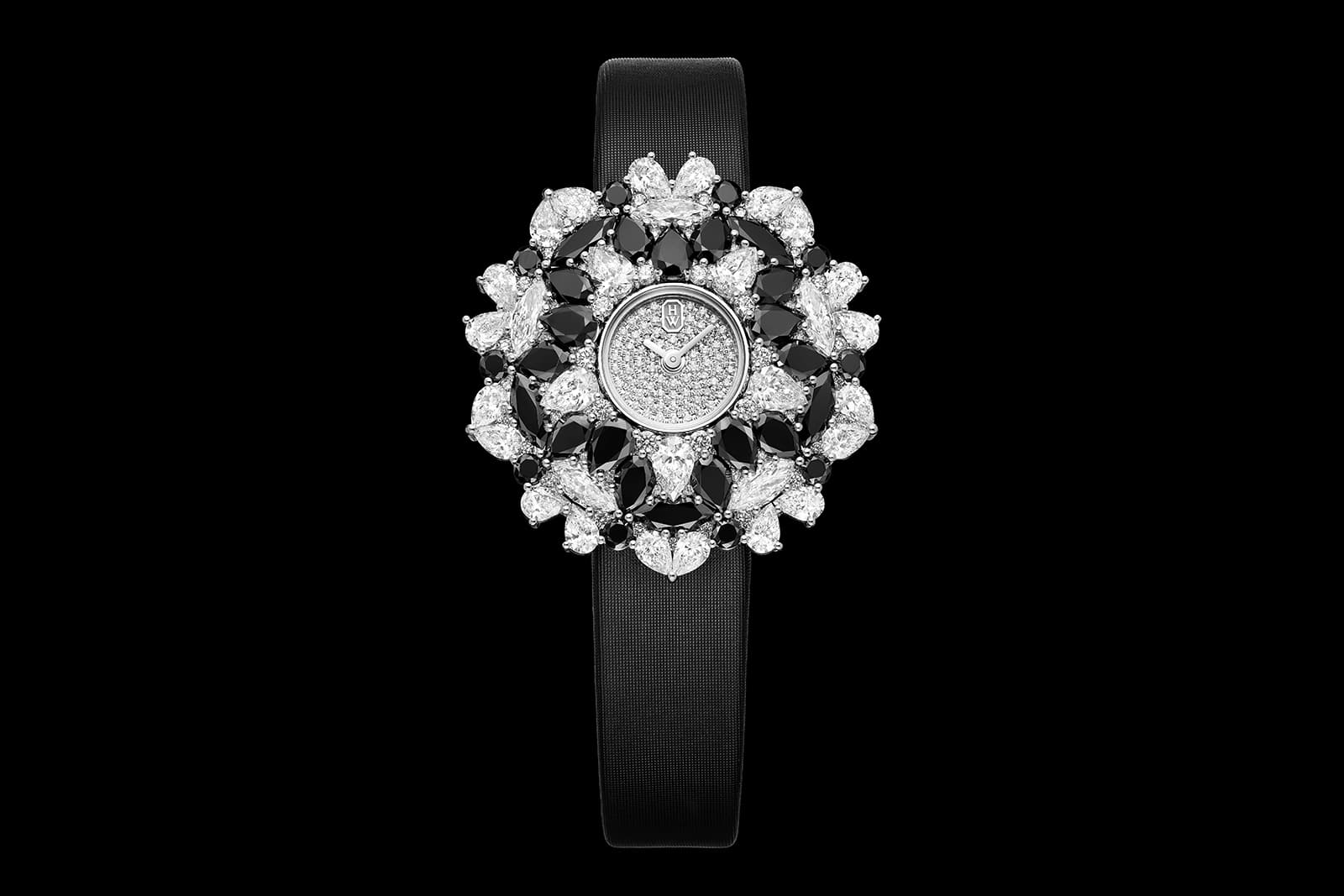  Harry Winston Kaleidoscope high jewellery watch, set with diamonds and black spinels