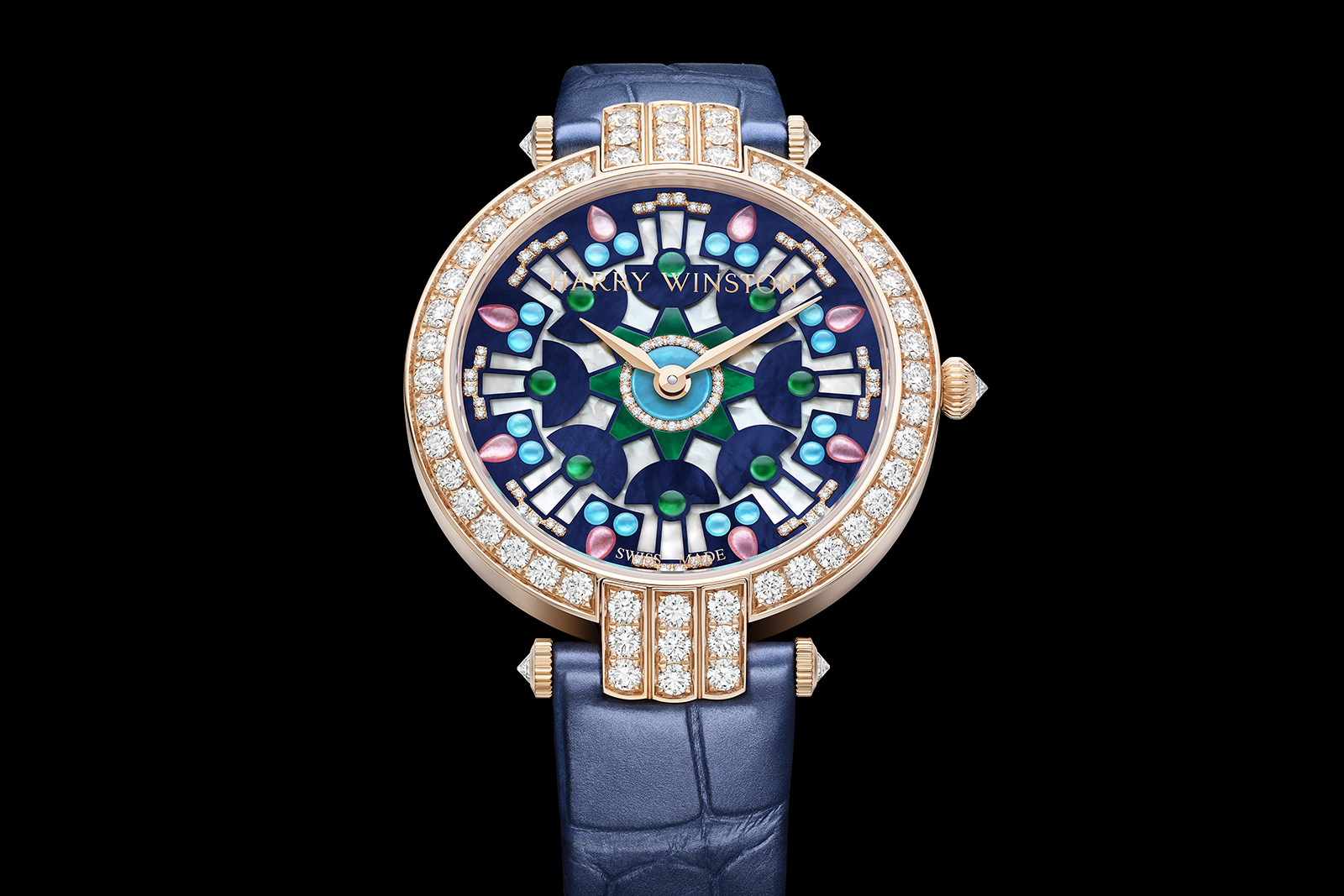 Harry Winston's Premier Precious Kaleidoscope Automatic 36mm line has been expanded with six bold, new colours