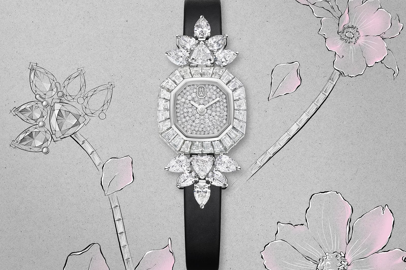 Harry Winston Precious Cluster diamond high jewellery timepiece