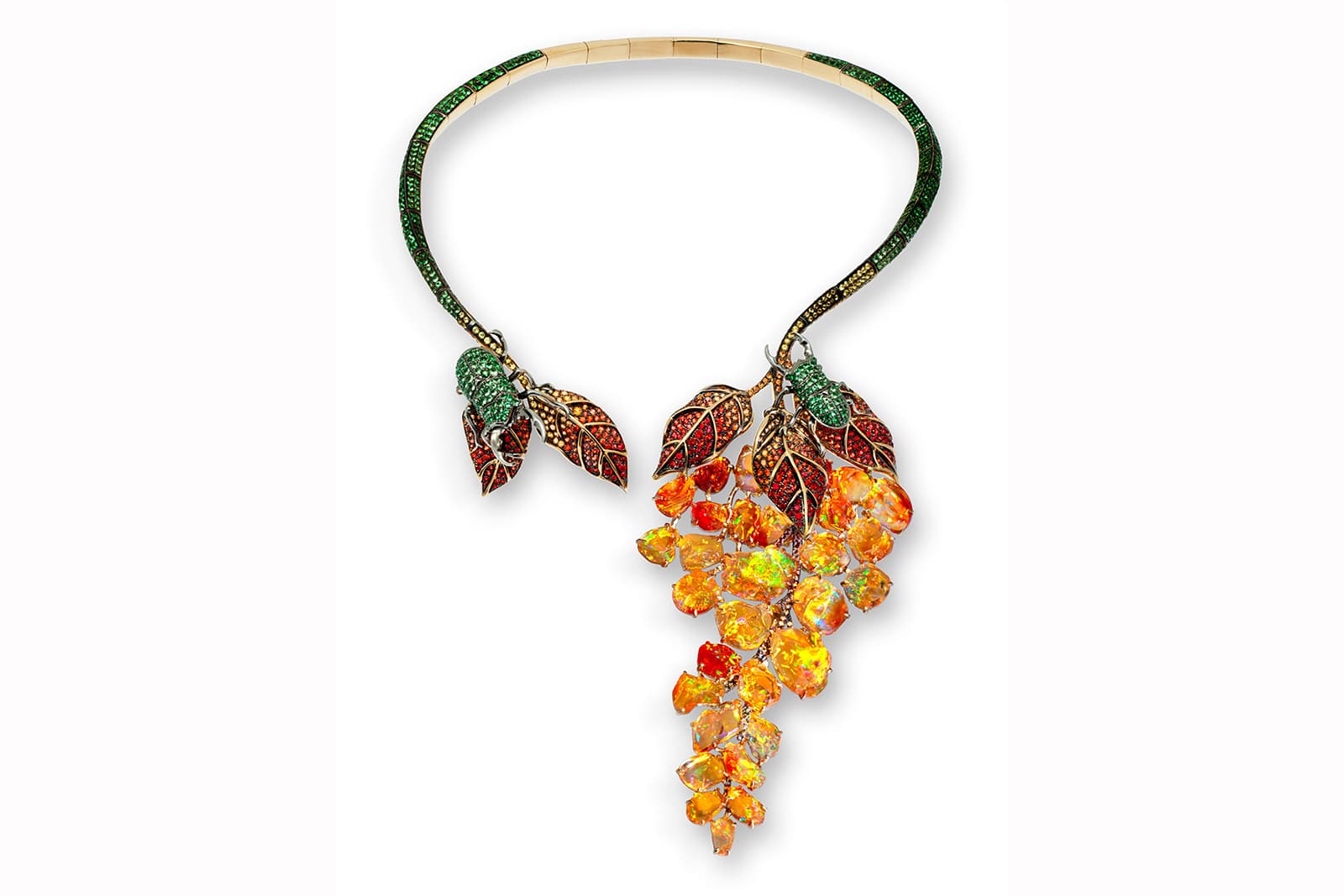   Lydia Courteille fire opal necklace