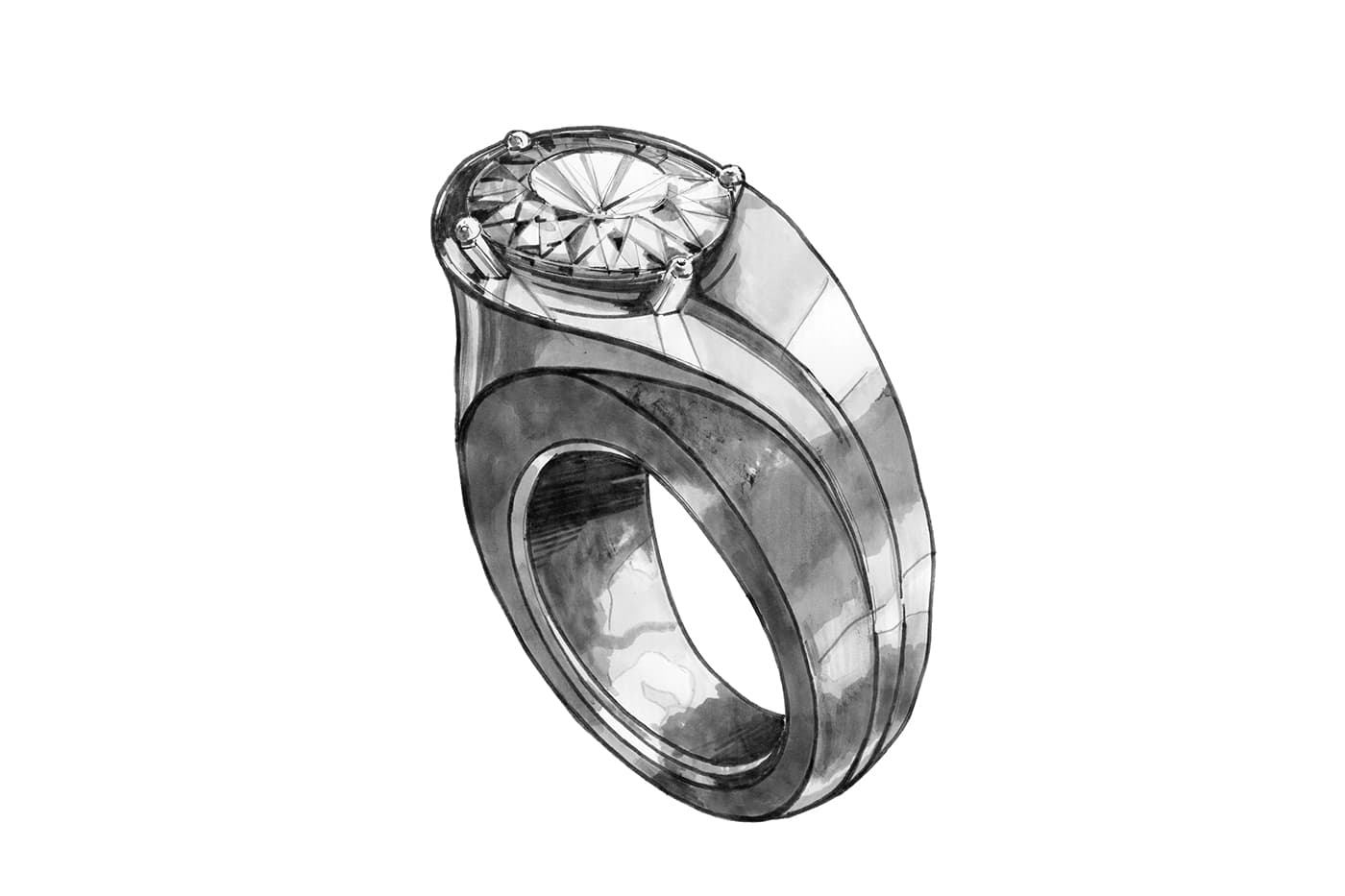  Only once the stone has been added does the jewel become a beautiful sculpture in its own right
