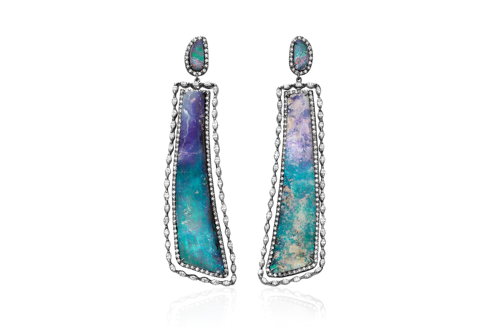 Kimberly McDonald opal and diamond earrings
