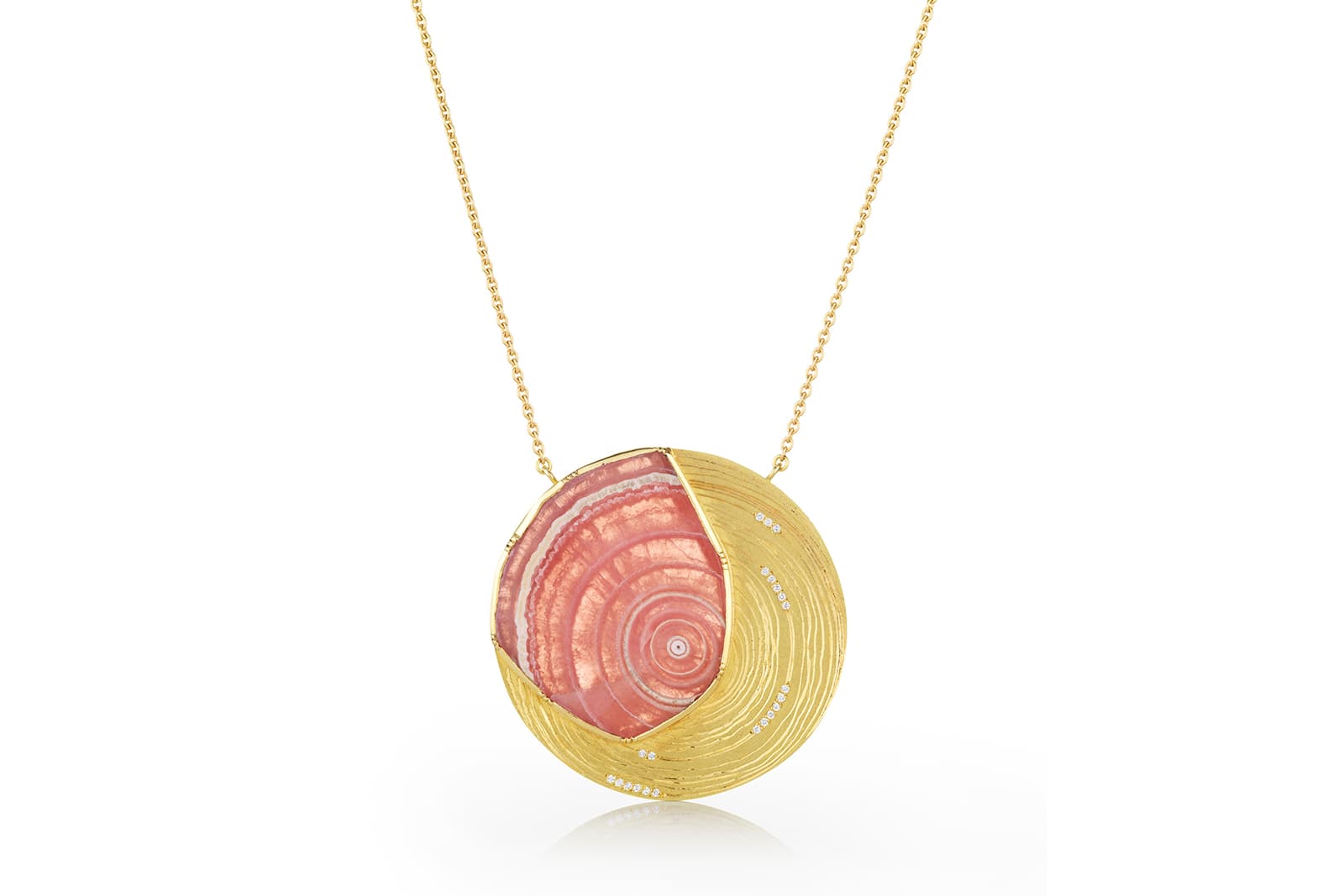  Brooke Gregson Mandala rhodocrosite engraved necklace