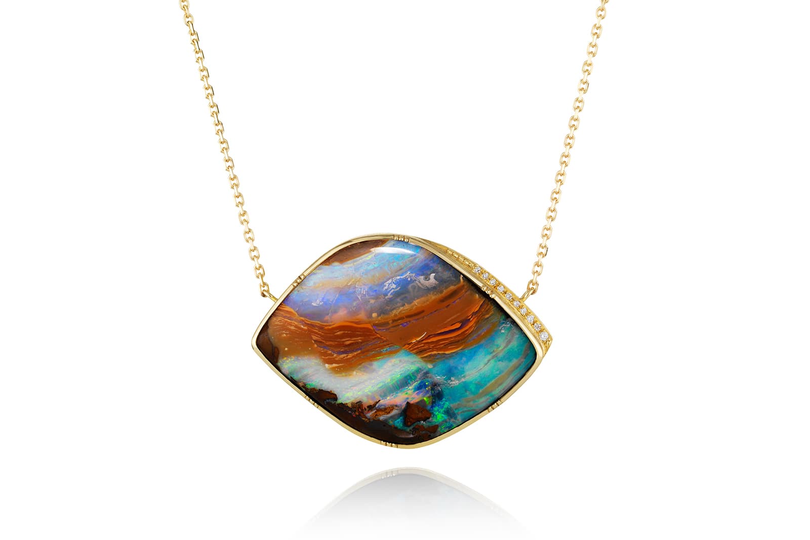 Brooke Gregson Australian Boulder opal and diamond necklace