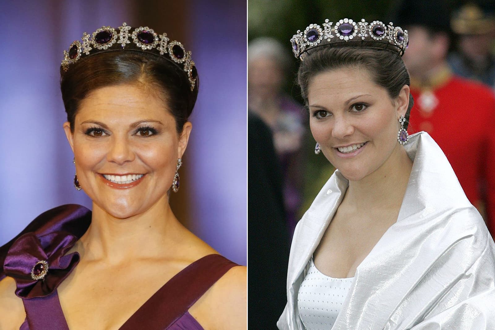  The tiara from the parure was originally a necklace. Because it was heavy to wear, Queen Silvia of Sweden decided to transform it into a tiara