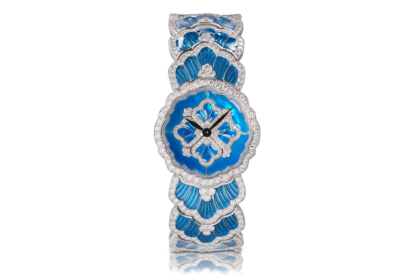  Buccellati high jewellery watch with enamel and diamonds
