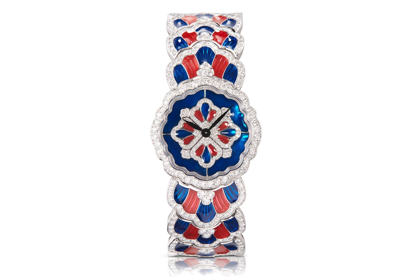 Buccellati high jewellery watch with enamel and diamonds