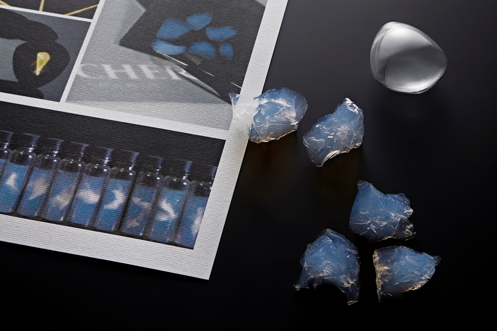  With a cloud-like appearance, aerogel is the lowest density material in the world