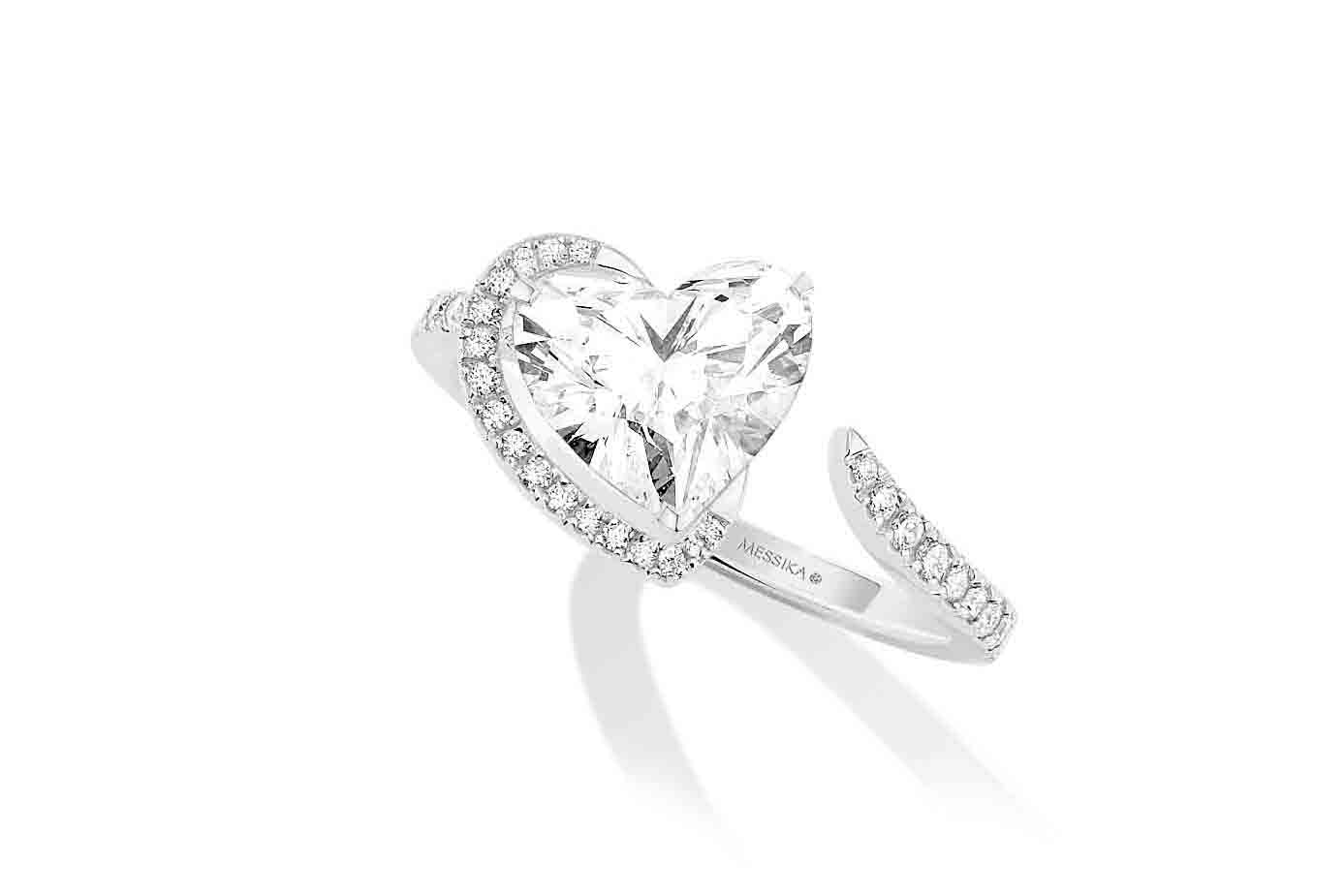  Messika Voltige Bascules 3 carat heart shape diamond ring