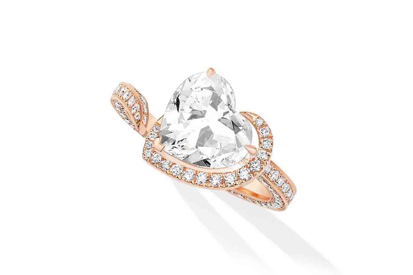  Messika Voltige Bascules 3.07 carat heart shape diamond ring