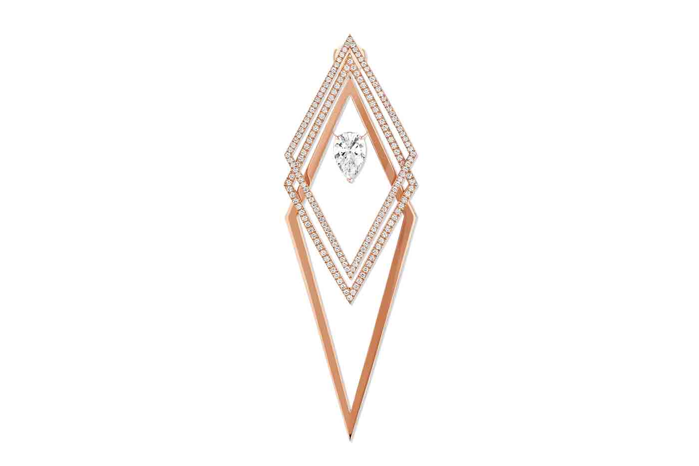  Messika Voltige Trapézistes single diamond earring
