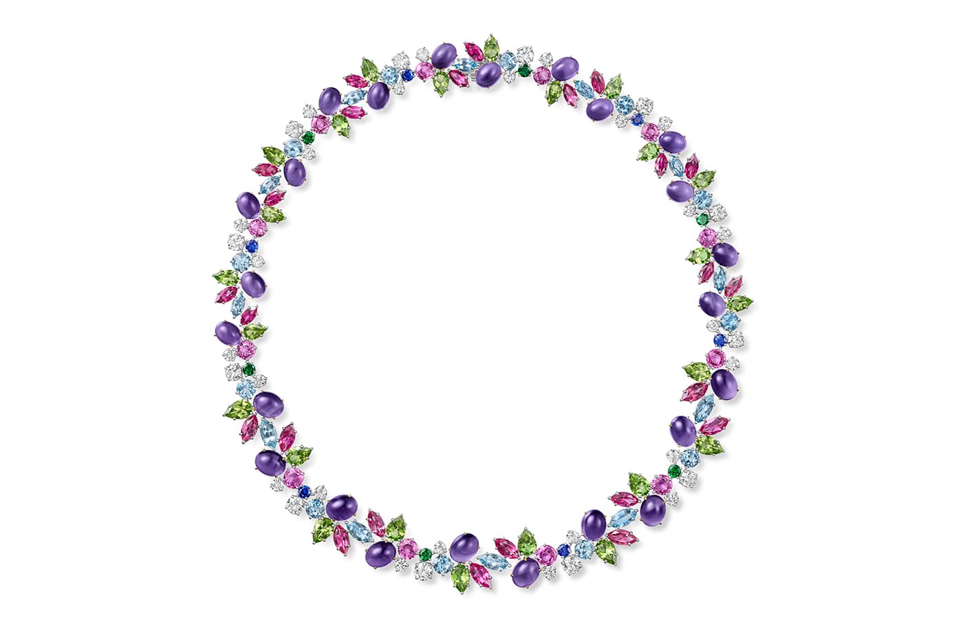  The combination of colours and cabochon and cut stones is a real celebration of nature