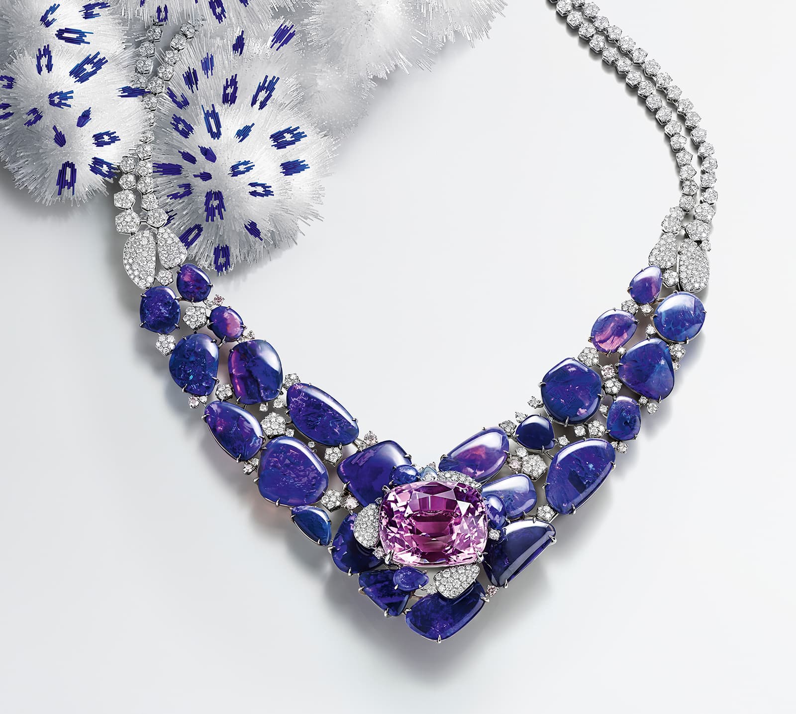 Barocko High Jewelry Necklace with Sapphires