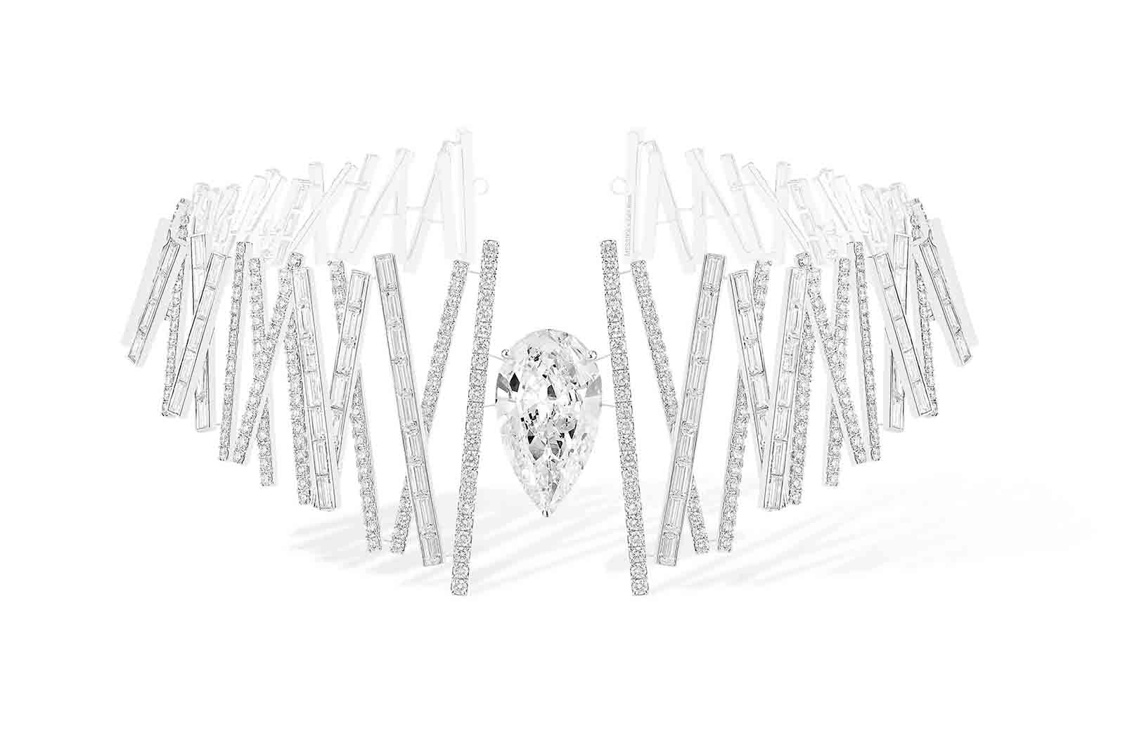  The necklace was reset with the yellow diamond before it was dispatched to its very famous new owner