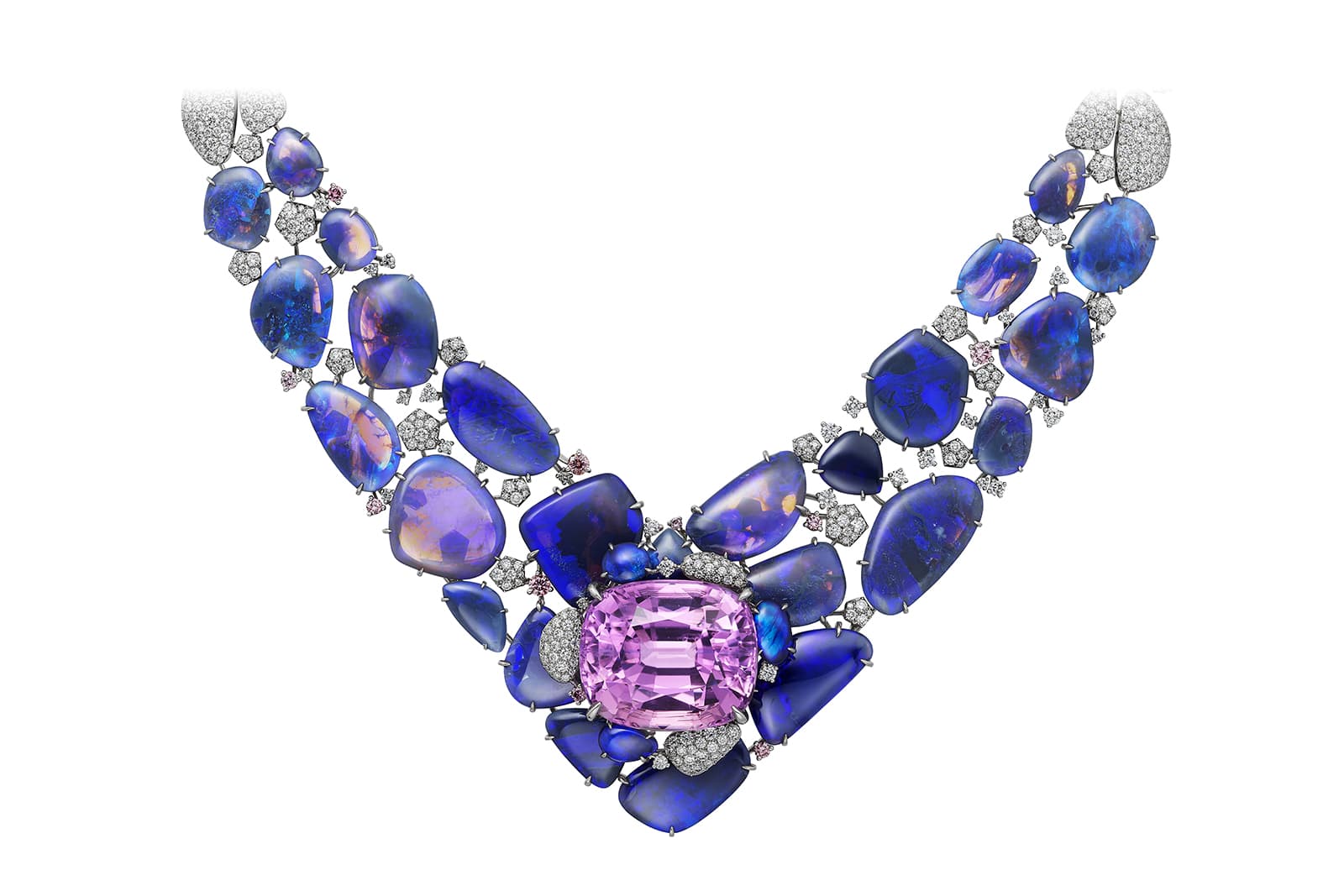  The irregular shaped opals mimic the spots of a panther