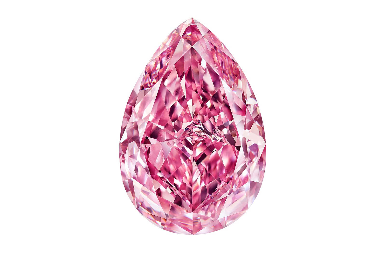  This incredible diamond  was cut and polished from the most vivid rough pink diamond Laurence Graff had ever seen