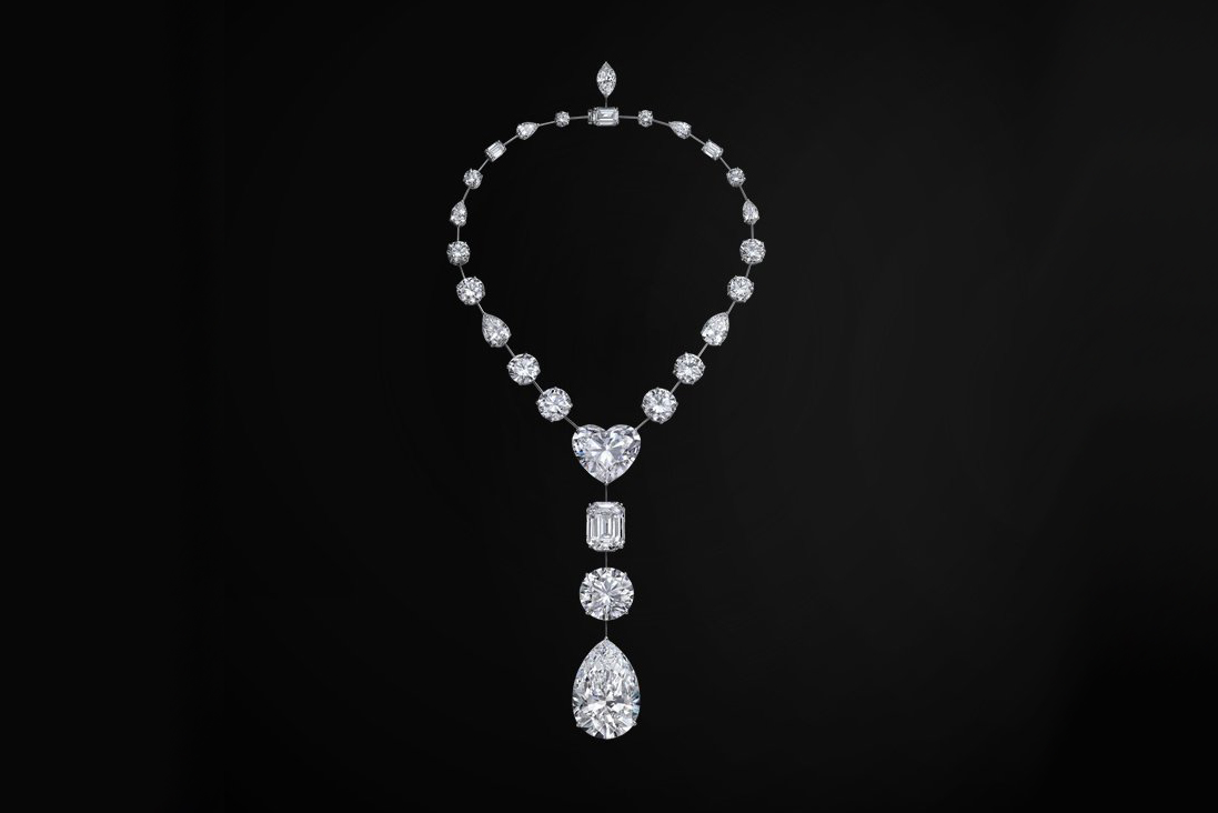 Graff cut and polished 26 extraordinary diamonds from the Lesotho Promise and chose to set them all in a single, spectacular necklace