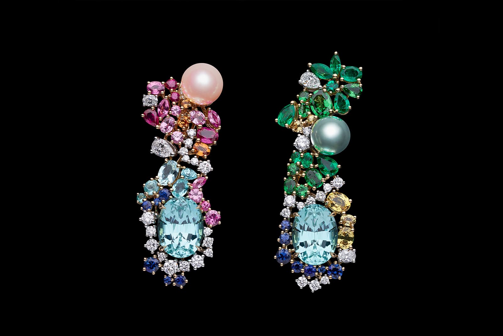  Tie & DIOR high jewellery earrings