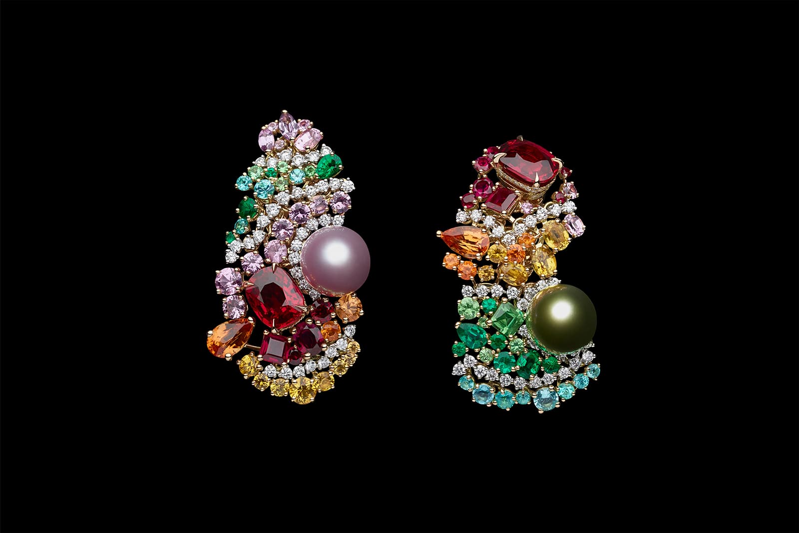  Tie & DIOR high jewellery earrings