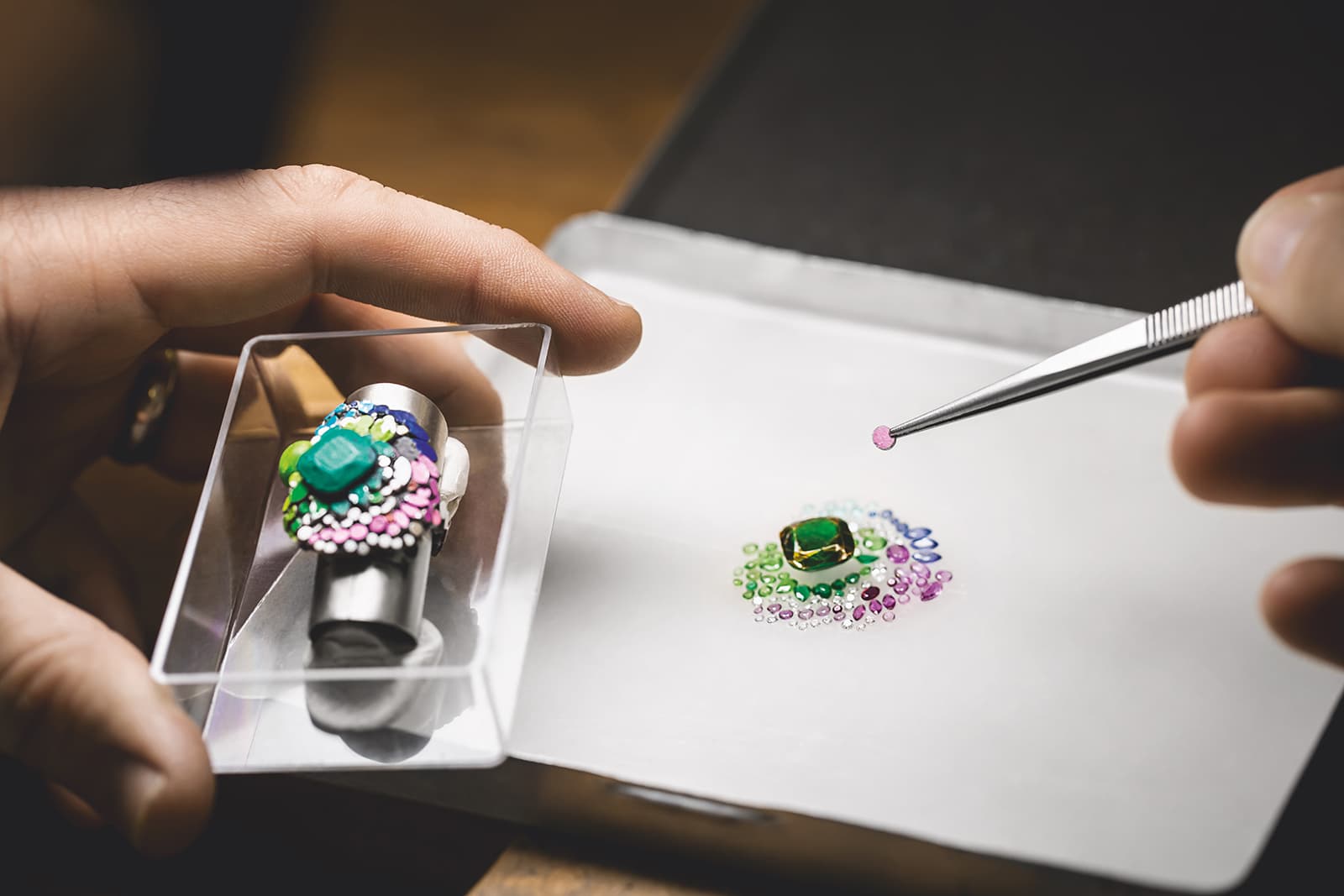  A prototype for a Tie & DIOR high jewellery ring