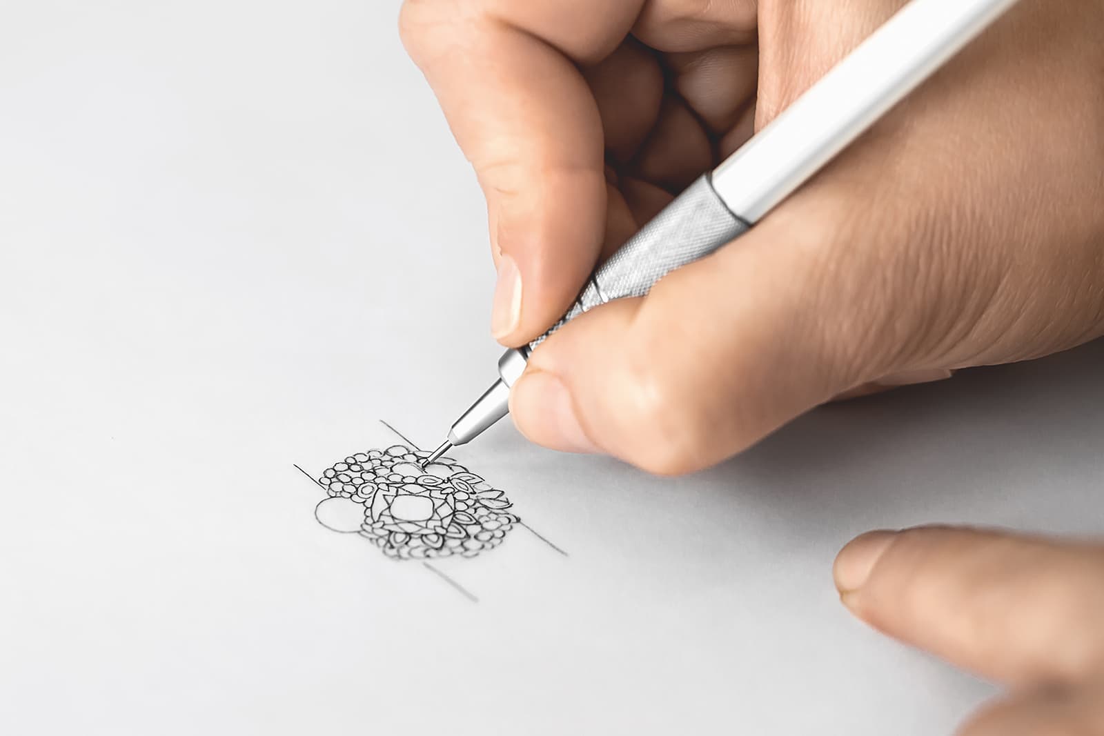  An initial sketch of the new high jewellery collection