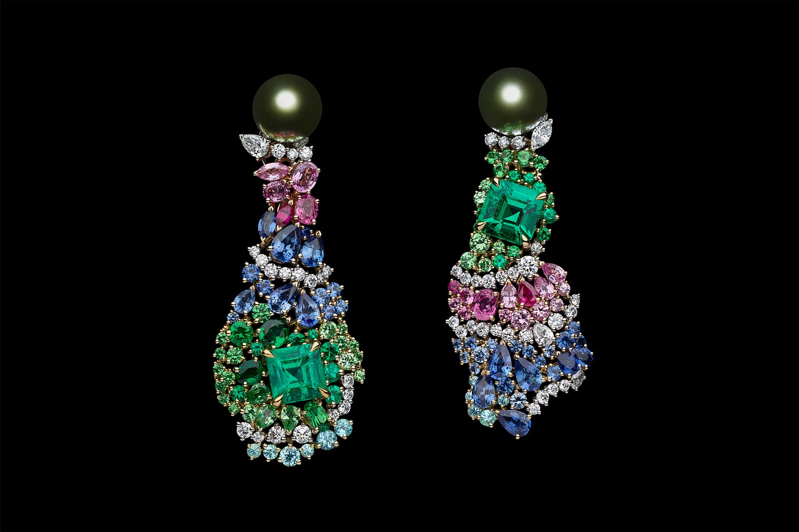 Tie & DIOR high jewellery earrings