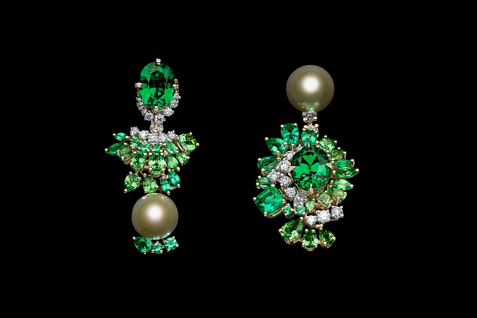  Tie & DIOR high jewellery earrings