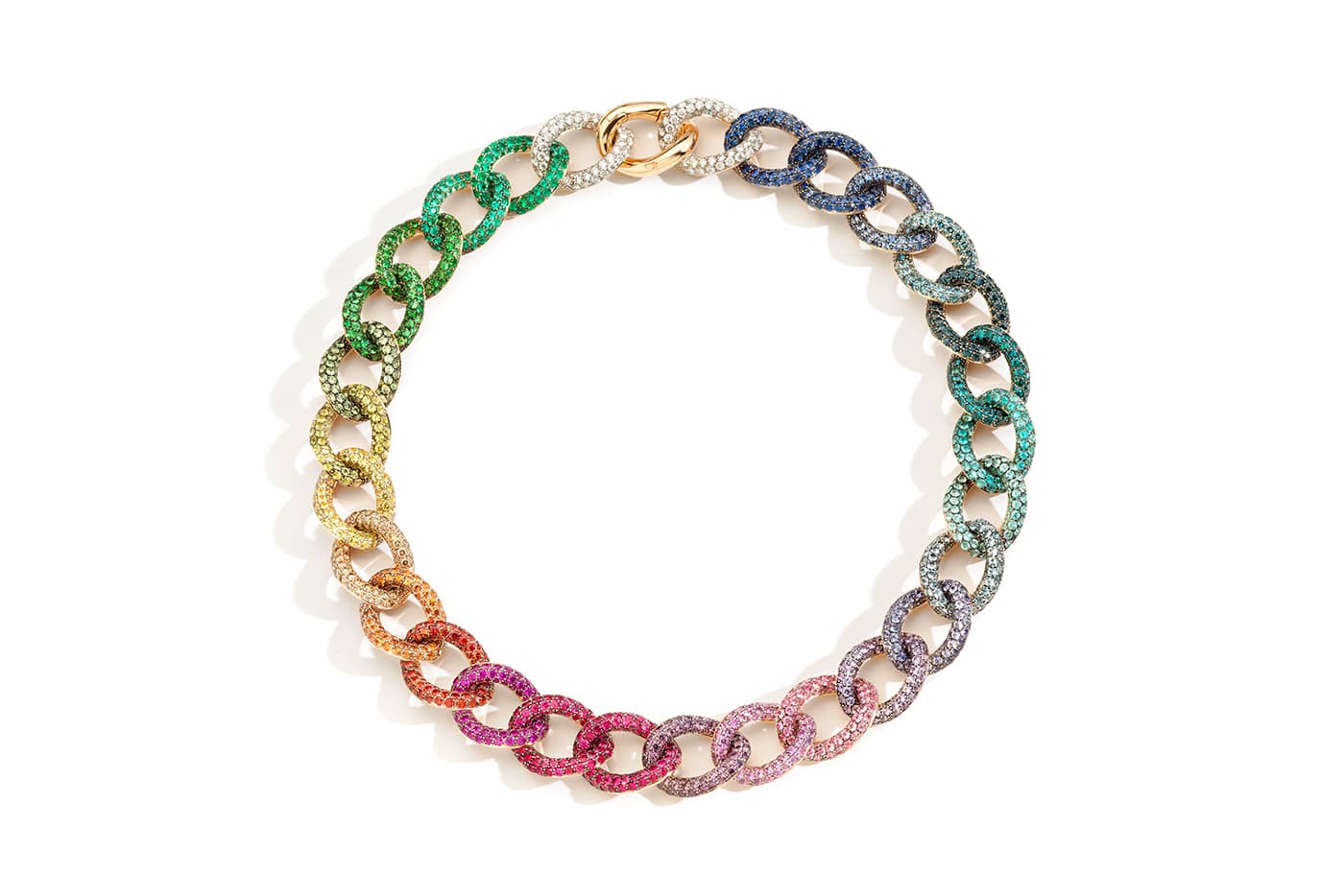  Pomellato Gourmette Cameleon multi-coloured gemstone high jewellery choker