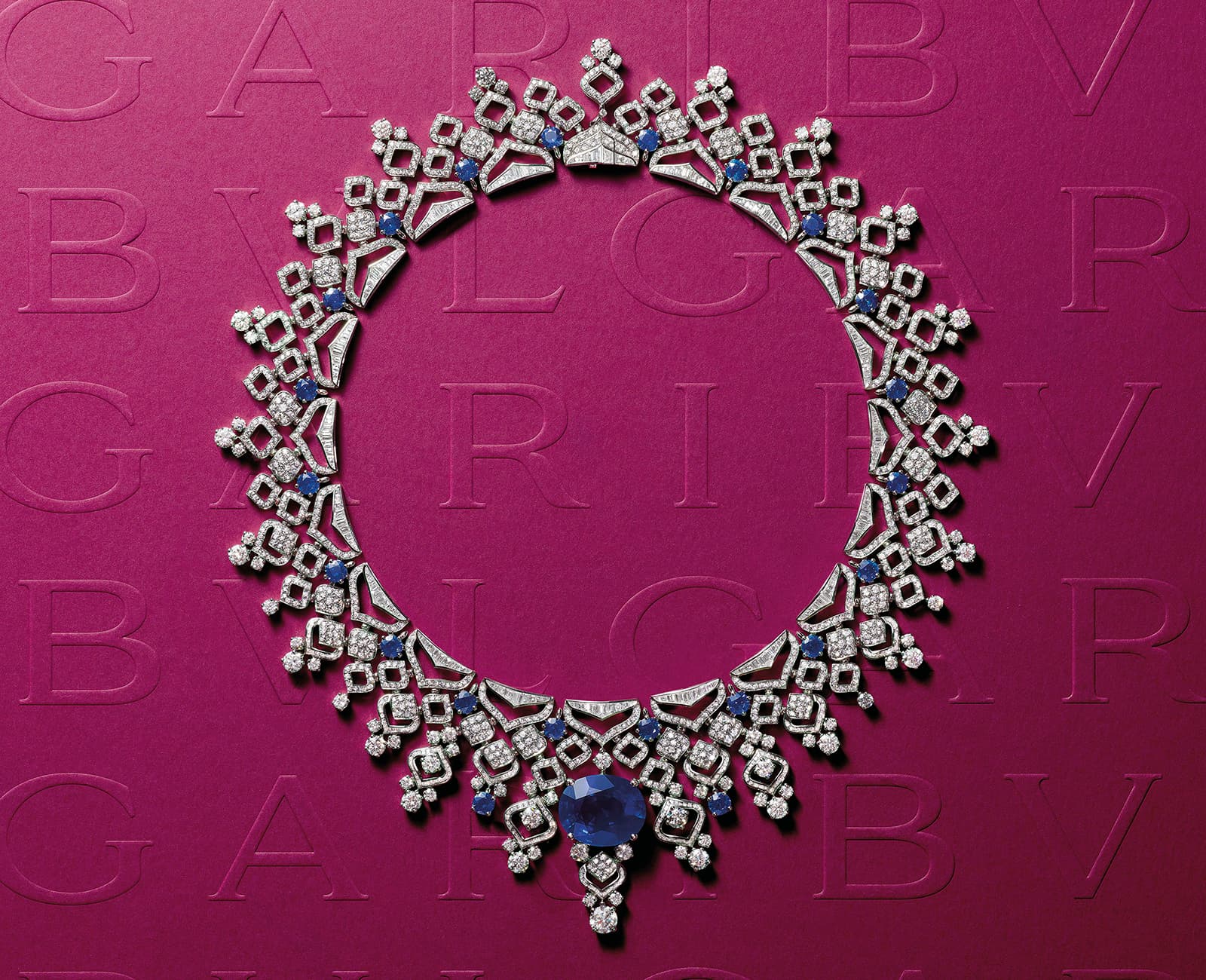 Bvlgari Barocko Sapphire Lace high jewellery necklace 