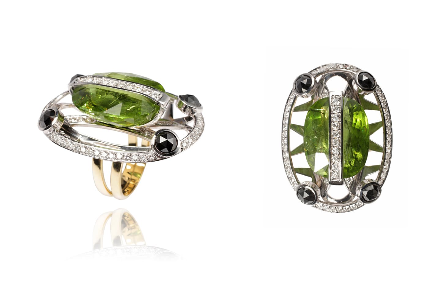 Ara Vartanian peridot cocktail ring