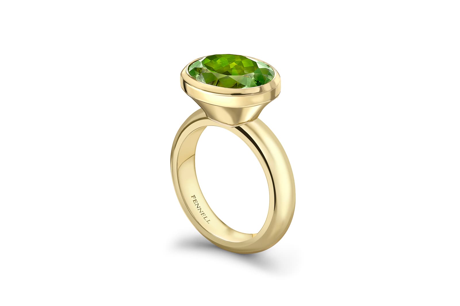  Theo Fennell peridot Trumpet ring in 18 carat yellow gold