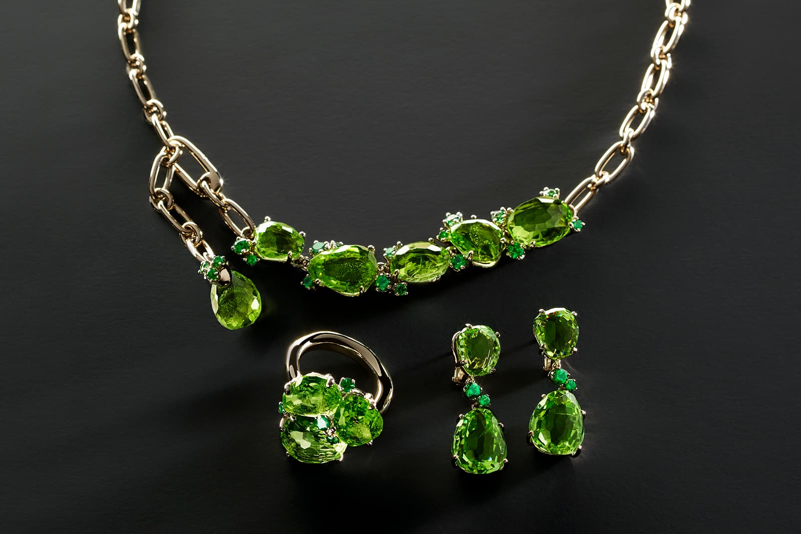 Pomellato's vibrant peridot parure, from the La Gioia high jewellery collection