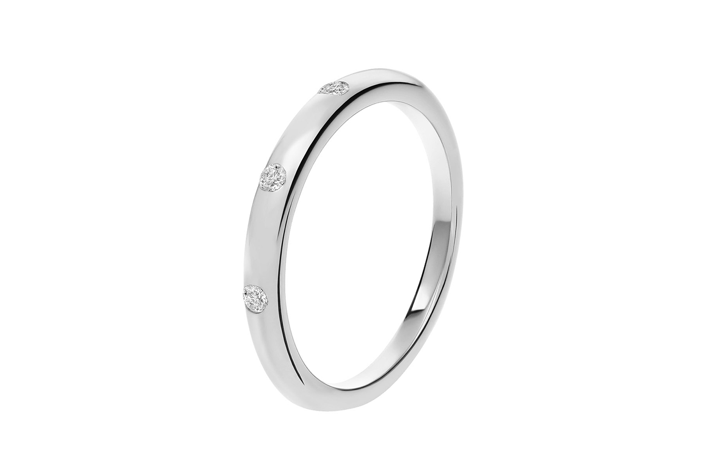  Bulgari Fedi wedding band in platinum with diamonds