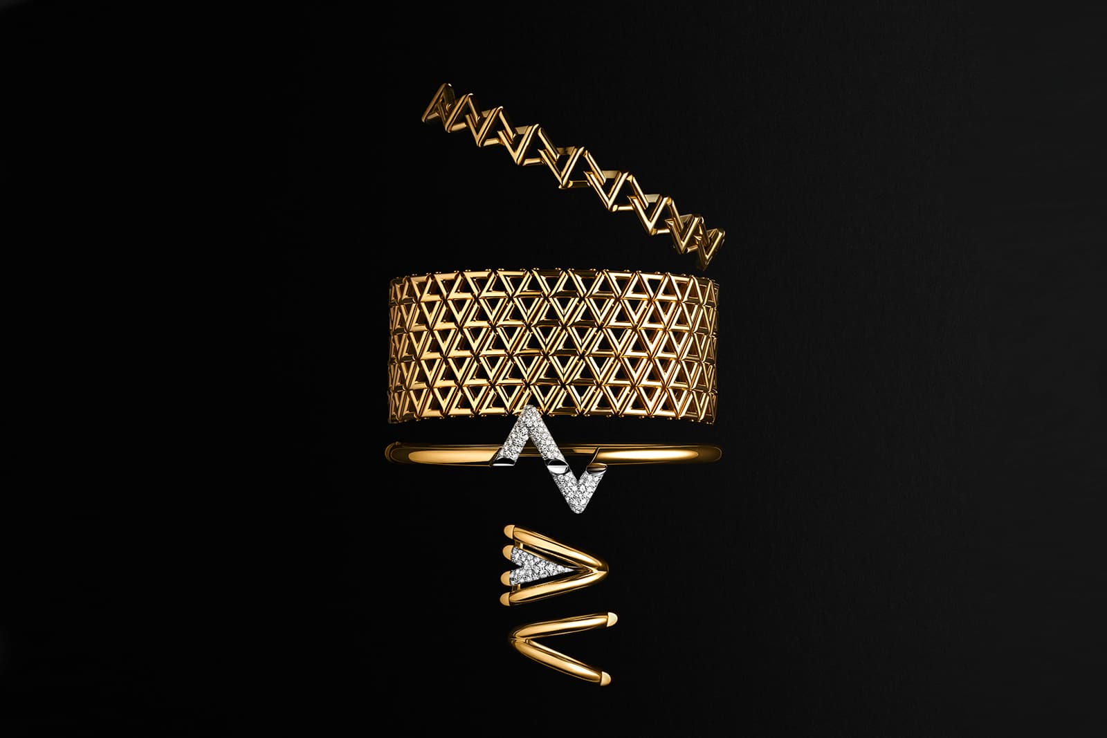 Louis Vuitton's LV Volt Jewels are Bold, Gold and 100% Unisex