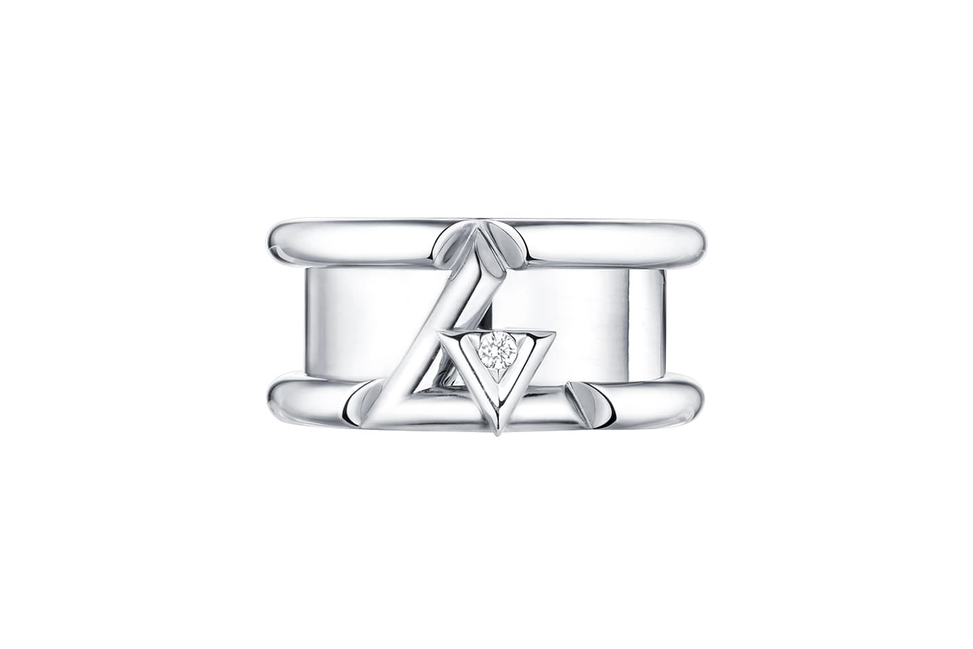  Louis Vuitton LV Volt ring in 18 carat white gold and diamonds