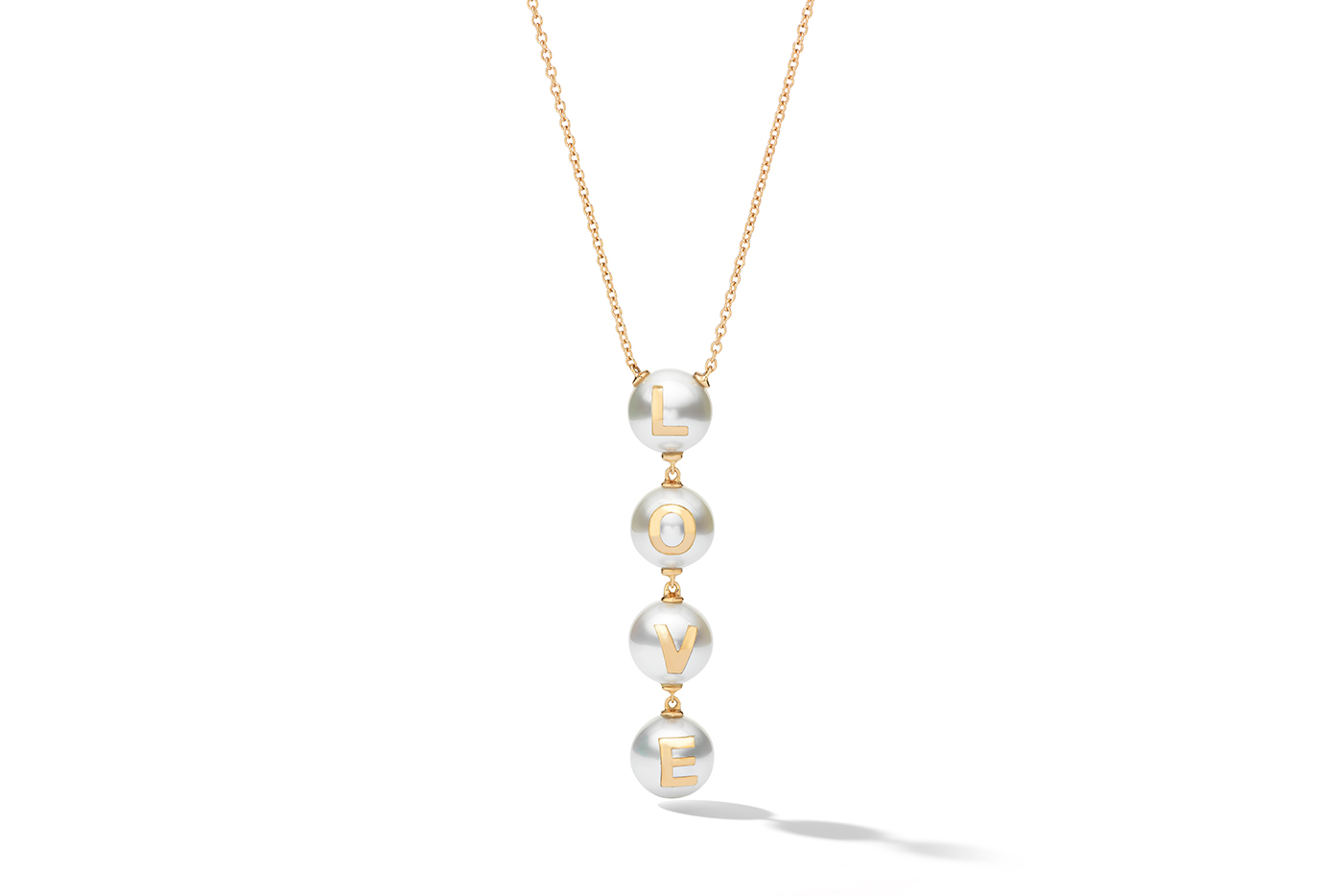  W.Rosado rose gold Pearl ID love pendant