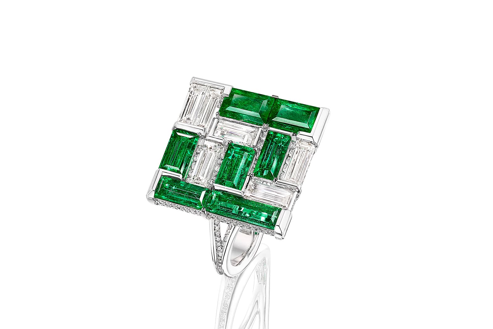  An emerald and diamond ring from the new Canvas collection by FORMS