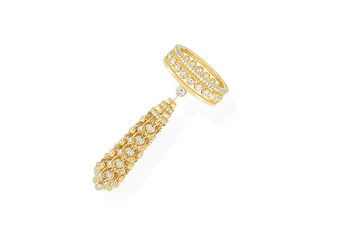  Kate Moss' love of tassel jewels informed the collection