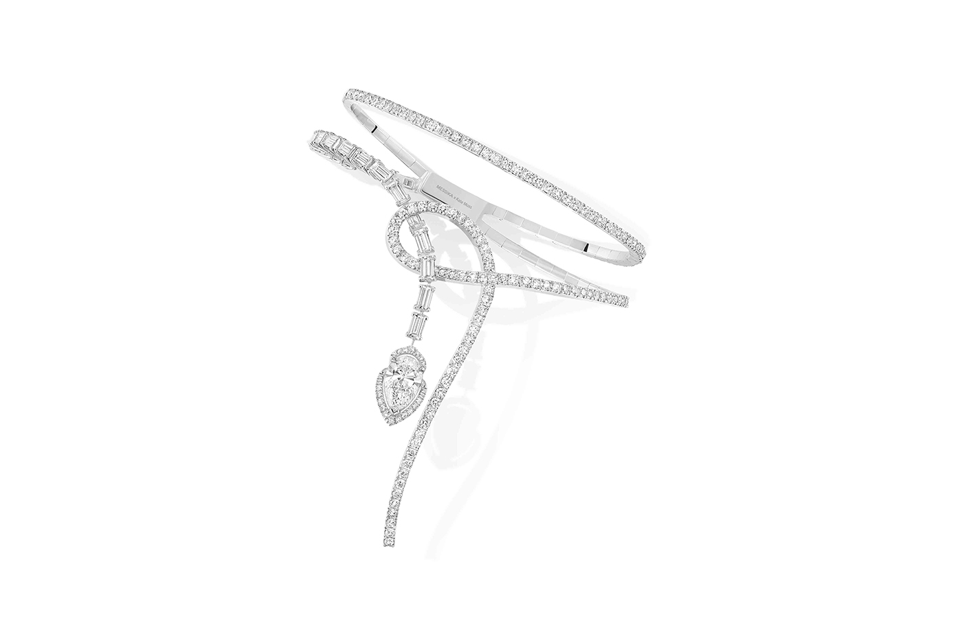  As the diamonds wrap around the neck, the wrist, the finger or the ear, they draw the letter ‘K’
