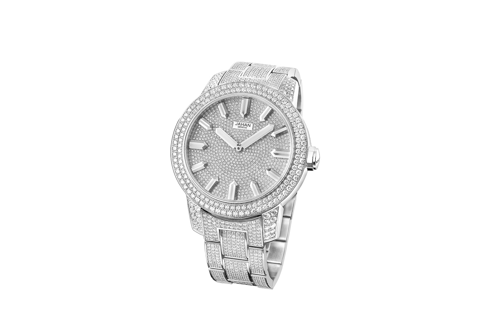  Jahan Big Booster men's diamond timepiece in 18 carat white gold