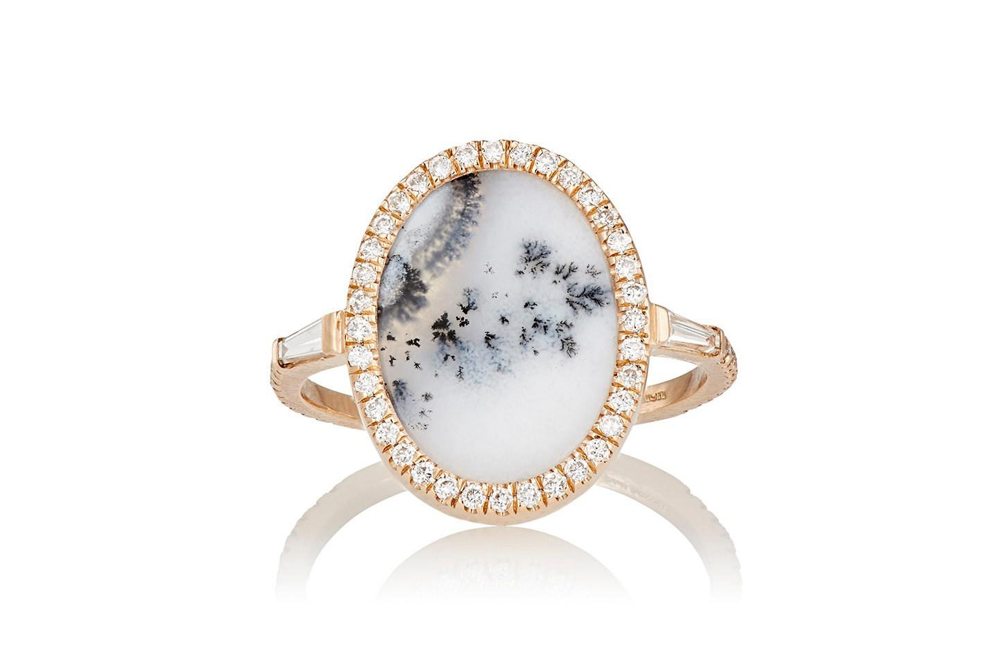  Monique Péan dendritic opal and white diamond ring