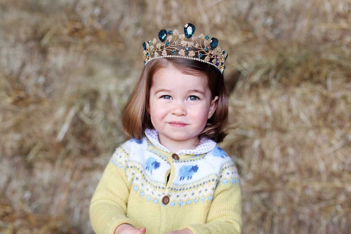  Princess Charlotte, daughter of William and Kate, the Duke and Duchess of Cambridge, is not permitted to wear a tiara until she is to be a bride