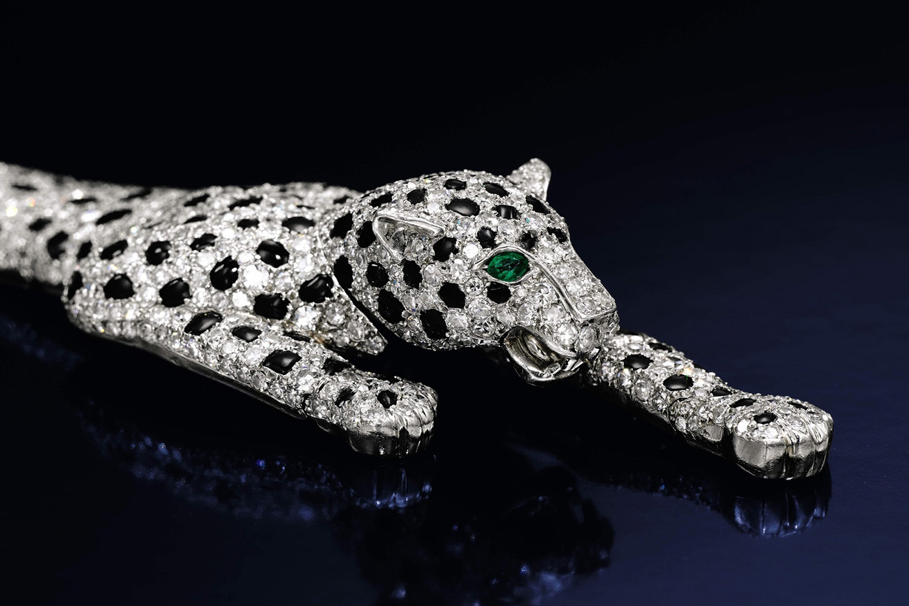  Wallis Simpson's onyx and diamond panther brooch, also by Cartier